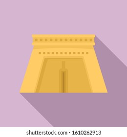 Egypt temple icon. Flat illustration of Egypt temple vector icon for web design