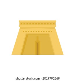 Egypt temple icon. Flat illustration of Egypt temple vector icon isolated on white background