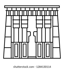 Egypt temple icon. Outline egypt temple vector icon for web design isolated on white background