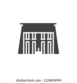 Egypt temple vector icon. filled flat sign for mobile concept and web design. Ancient Egyptian building simple solid icon. Symbol, logo illustration. Pixel perfect vector graphics
