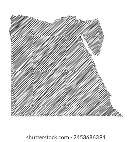 egypt thread map line vector illustration