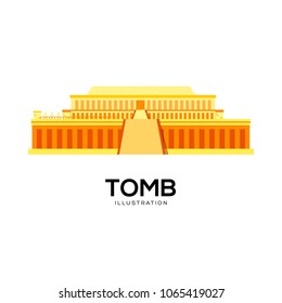 egypt tomb vector illustration symbol object. Flat icon style concept design