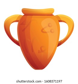 Egypt vase icon. Cartoon of Egypt vase vector icon for web design isolated on white background