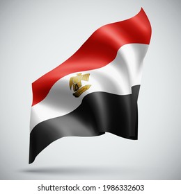 Egypt, vector 3d flag isolated on white background