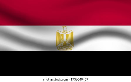 Egypt Vector Flag. Vector illustration.