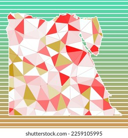 Egypt vector illustration. Egypt design on gradient stripes background. Technology, internet, network, telecommunication concept. Captivating vector illustration.