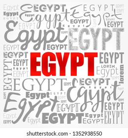 Egypt wallpaper word cloud, travel concept background
