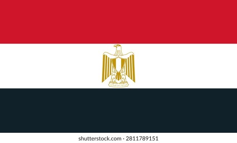 Egypt waving and flat flag set for sports, events, travel, education, and presentation designs.