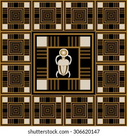 Egyptian  abstract pattern from decorative ethnic ornament elements .  Texture (background) for packing, textile, interior, web design.