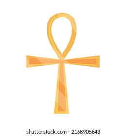 egyptian ankh cross icon isolated