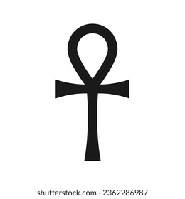 Egyptian ankh cross silhouette symbol illustration