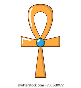 Egyptian ankh icon. Cartoon illustration of egyptian ankh vector icon for web