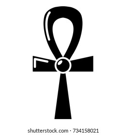 Egyptian ankh icon. Simple illustration of egyptian ankh vector icon for web