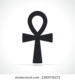 egyptian ankh on white background