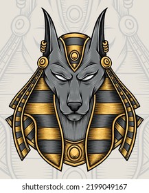 Egyptian Anubis Illustration. Premium vector