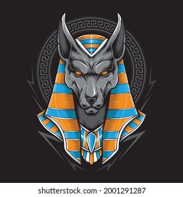 egyptian anubis vector tshirt design