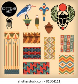 Egyptian art. Vector illustration.