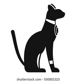 Egyptian cat icon. Simple illustration of Egyptian cat vector icon for web