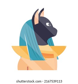 egyptian cat statue icon isolated