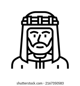egyptian citizen line icon vector. egyptian citizen sign. isolated contour symbol black illustration