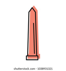 Egyptian column icon, doodle style