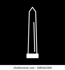 Egyptian column icon, silhouette style