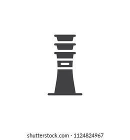 Egyptian column vector icon. filled flat sign for mobile concept and web design. Egypt column simple solid icon. Symbol, logo illustration. Pixel perfect vector graphics