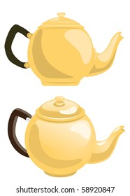 Egyptian Copper/Golden Teapots-vector