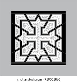 Egyptian Coptic Cross Vector Pattern for Laser cutting machines and CNC routers