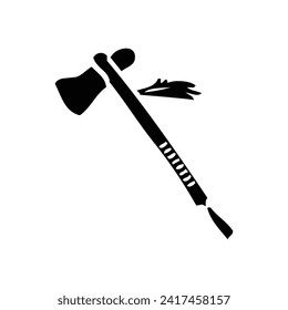 egyptian crook and flail on white background