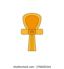 Egyptian cross. illustration for web and mobile design.