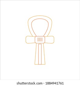 Egyptian cross. illustration for web and mobile design.