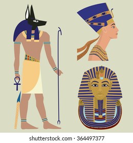 Egyptian culture.Vector set