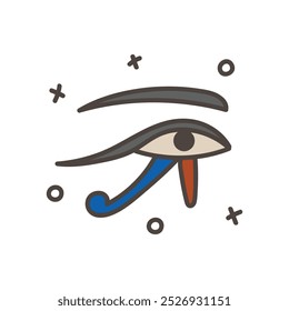 Ilustración de Doodle egipcio - Horus