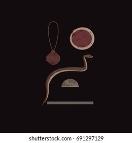 Egyptian in embroidery. Template for clothes, textiles, t-shirt design. Embroidered hieroglyphic carvings, frescoes, mythological scenes. Vector illustration