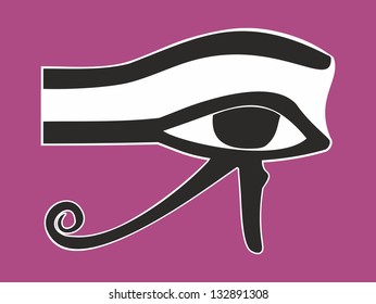 Egyptian Eye of Horus - ancient religious symbol, vector illustration