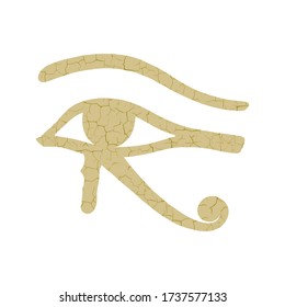 Egyptian Eye of Horus .

The Eye of Horus Egypt Deity, with Cracked Texture Look 
