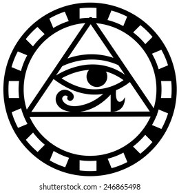 Egyptian eye of horus icon vector