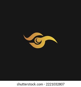 Egyptian eye logo icon design template flat vector