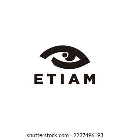 Egyptian eye logo icon design template flat vector