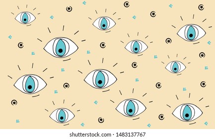 Egyptian eye. Pattern for your design. Modern Art. great for your design
