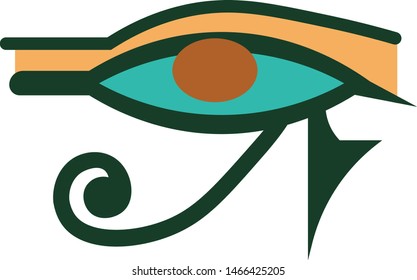 Egyptian eye simple illustration on white background