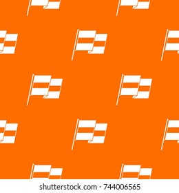 Egyptian flag pattern repeat seamless in orange color for any design. Vector geometric illustration
