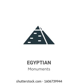 Egyptian glyph icon vector on white background. Flat vector egyptian icon symbol sign from modern monuments collection for mobile concept and web apps design.