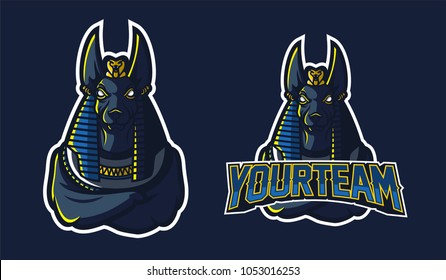 Egyptian God Anubis Sport Gaming Mascot Logo Template