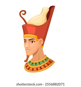 Egyptian God Figure Head Character Illustration Vector