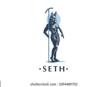 The Egyptian god Seth. Vector emblem.