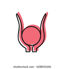 Egyptian god symbol icon, doodle style