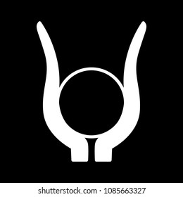 Egyptian god symbol icon, silhouette style