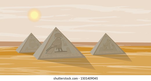 Egyptian gods and pharaohs background